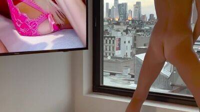 Milf Masturbates In Nyc Window & Watches Porn Video To Get Hot - Red Heart Locket - upornia.com