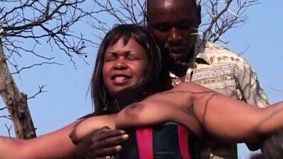 Curvy African MILF Outdoor Tit Tortured - drtuber.com