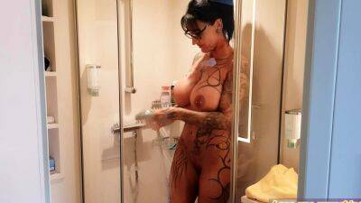 German big boobs escort tattoo milf shave pussy under shower - drtuber.com - Germany