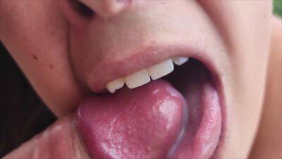 French Milf Slowmo Blowjob And Closeup Cum In Mouth - hclips.com - France