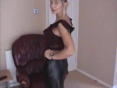 Bedfordshire Blonde In Hot Brit Milf In Leather Skirt - upornia.com - Britain