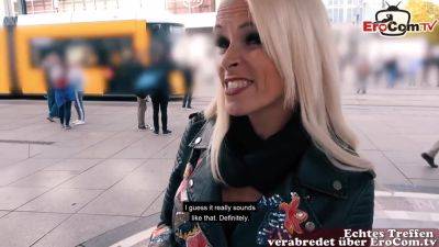 German Skinny Blonde Milf Picked Up On Street And Fuck - hclips.com - Germany