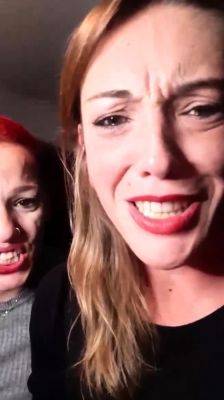 Two MILF sluts fuck stranger in public and share facial live - drtuber.com