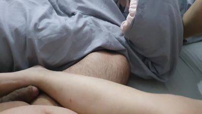 foot fetish - Step Mom First Footjob In Bed With Step Son - hclips.com
