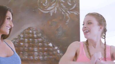 Amber - Lesbian Milf Seduces Big Tit B With Britney Amber And Silvia Saige - hotmovs.com