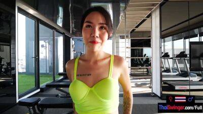Amateur Thai MILF gym and big cock workout to keep her fit and in shape - hotmovs.com - Thailand