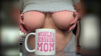 Mature Mom Gets Her Big Tits Out While Making Morning Coffee - upornia.com - Britain