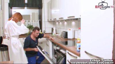 german skinny housewife milf fuck in standing in kitchen - hotmovs.com - Germany