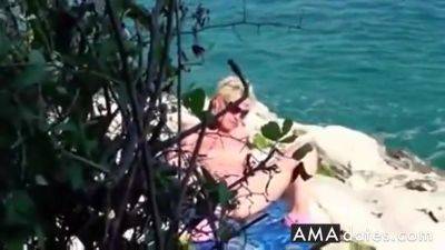 Blonde Mom Fucks And Sucks On A Beach - hclips.com