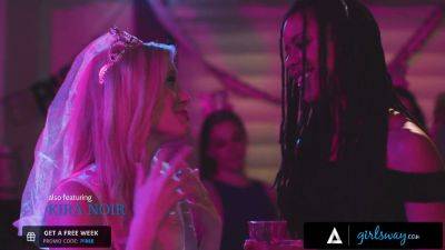 Charlotte Stokely - Jade Baker & Charlotte Stokely: Hot MILF and Bachelorette Party Stripper Get Wild and Wet - sexu.com - Portugal