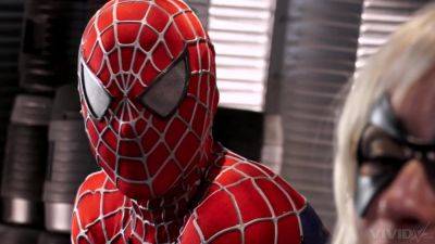 Xander Corvus - Blonde MILF throats Spiderman's dick in restless role play kinks - xbabe.com